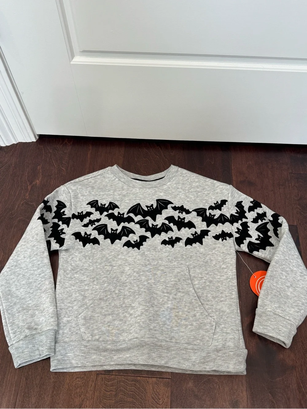 NEW Toddler 2-Piece Halloween Outfit Set Gray Sweatsuit Sweatshirt & Pants Bats